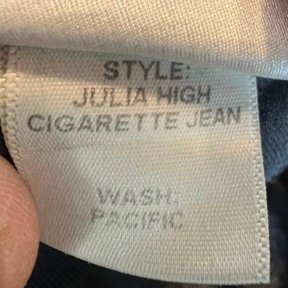 Reformation Women’s Black Julia High Cigarette Jeans Wash is Pacific Size 27 - Picture 4 of 7